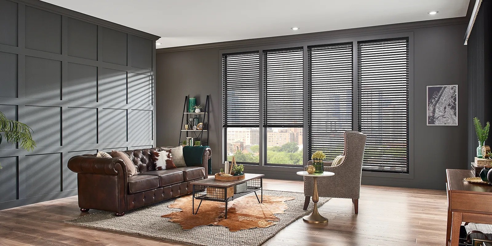 Living room blinds | Drapery Affair